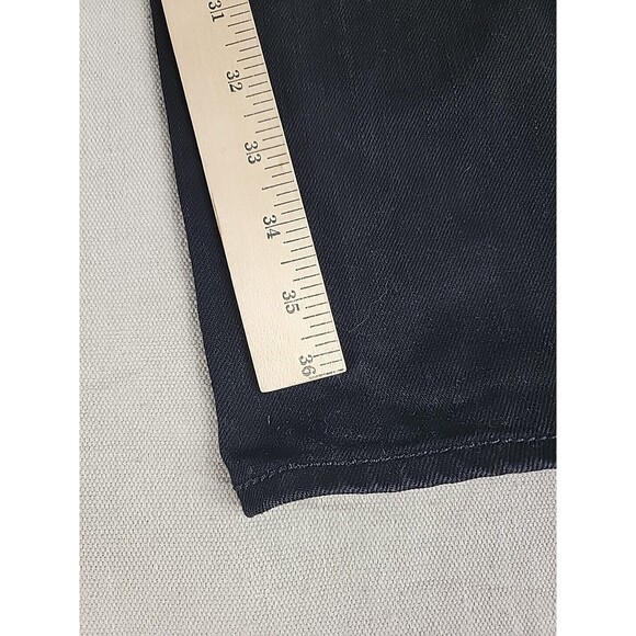 Levis 501 Jeans Mens 38x34 Straight Button Fly Black Cotton Mid Rise Distressed - Picture 3 of 16